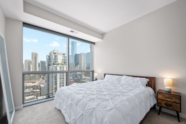 303 W Ohio St Unit 2302, Chicago, IL 60654 - bedroom featuring a skyline view and carpet flooring