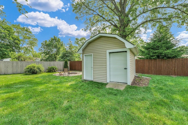 20 Park Dr, Villa Grove, IL 61956 - view of shed featuring a fenced backyard