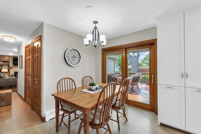 20 Park Dr, Villa Grove, IL 61956 - dining room featuring a chandelier and baseboards