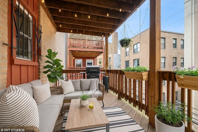 902 W Margate Ter Unit 2D, Chicago, IL 60640 - balcony with outdoor lounge area and area for grilling