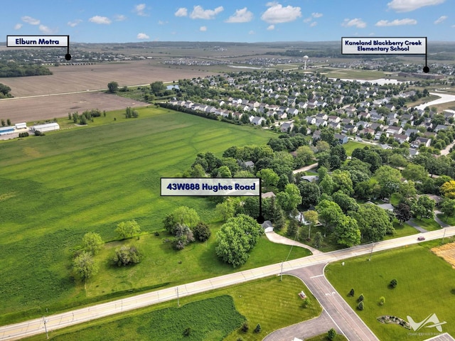 43W888 Hughes Rd, Elburn, IL 60119 - aerial view of property's location