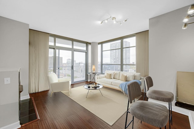 1600 S Prairie Ave Unit 1507, Chicago, IL 60616 - living room featuring wood finished floors and a view of city
