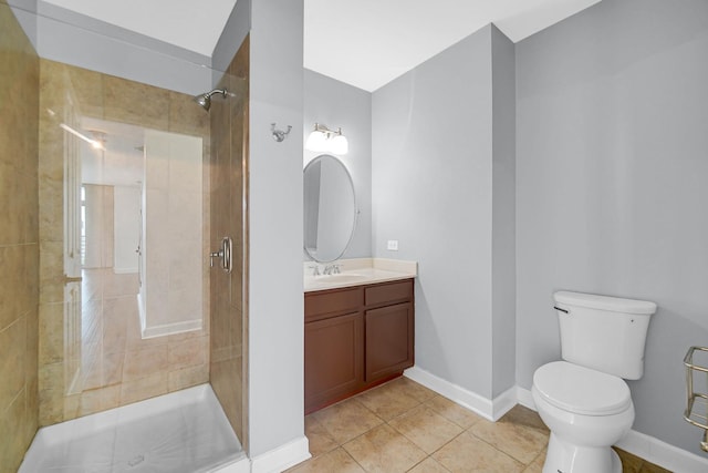 1600 S Prairie Ave Unit 1507, Chicago, IL 60616 - bathroom featuring vanity, a shower stall, and tile patterned floors