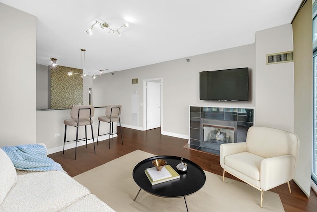 1600 S Prairie Ave Unit 1507, Chicago, IL 60616 - living area featuring wood finished floors and a fireplace