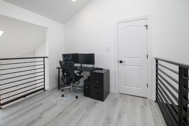 15705 Lake Hills Ct Unit 2N, Orland Park, IL 60462 - home office featuring lofted ceiling and wood finished floors