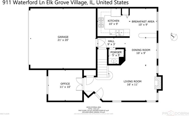 911 Waterford Ln, Elk Grove Village, IL 60007 - view of room layout
