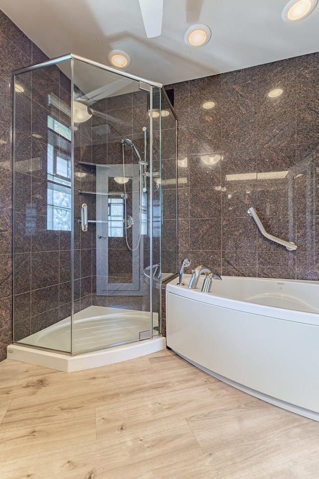 711 E Greenview Rd, Itasca, IL 60143 - bathroom with a bath and a stall shower
