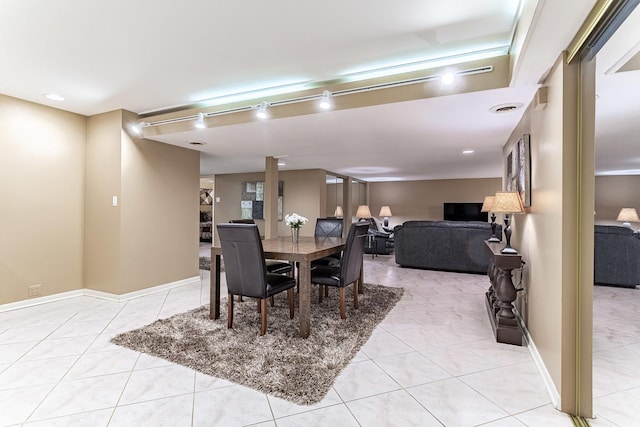 711 E Greenview Rd, Itasca, IL 60143 - dining area featuring light tile patterned floors and track lighting