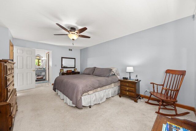13542 S Erin Dr, Homer Glen, IL 60491 - bedroom featuring light colored carpet and a ceiling fan