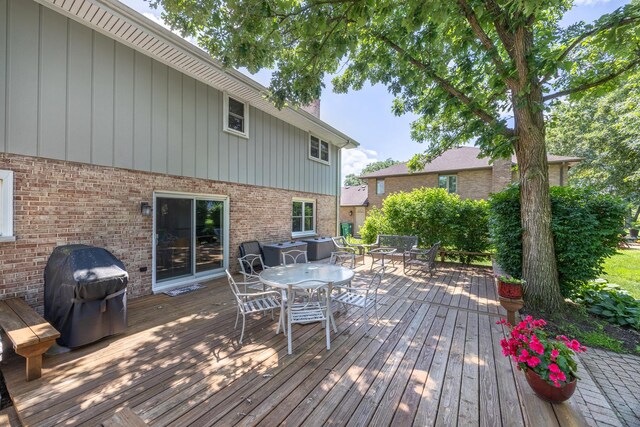 13542 S Erin Dr, Homer Glen, IL 60491 - deck with area for grilling and outdoor dining space