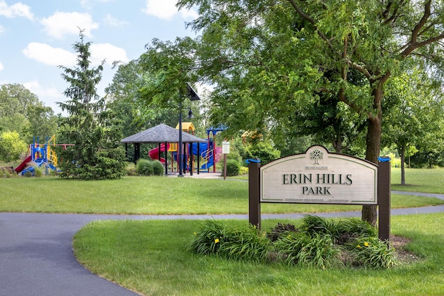 13542 S Erin Dr, Homer Glen, IL 60491 - view of community featuring a lawn