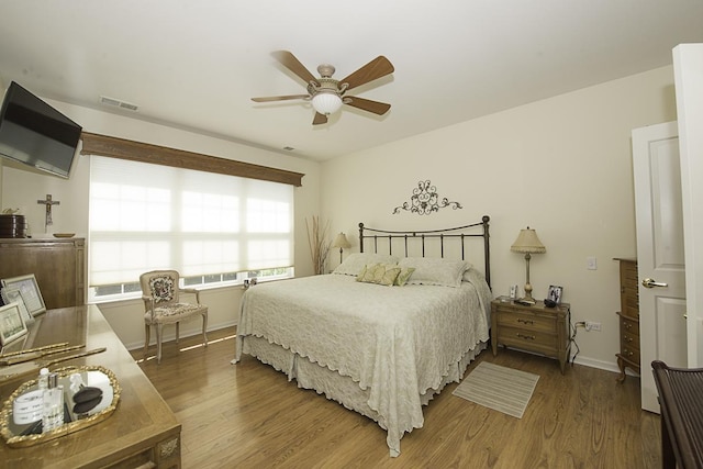 11642 Sunderlin Dr, Huntley, IL 60142 - bedroom with wood finished floors and a ceiling fan