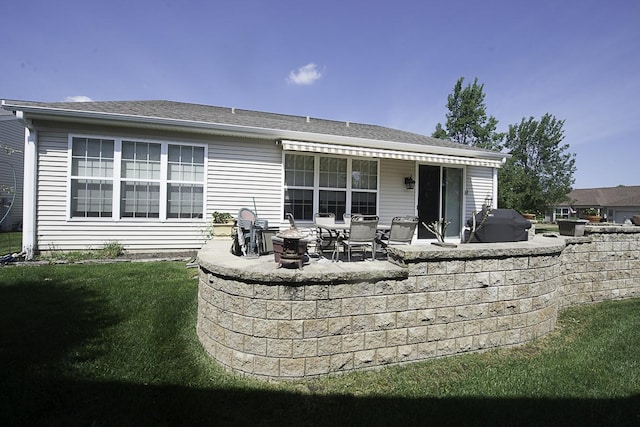 11642 Sunderlin Dr, Huntley, IL 60142 - rear view of house featuring a patio and a lawn
