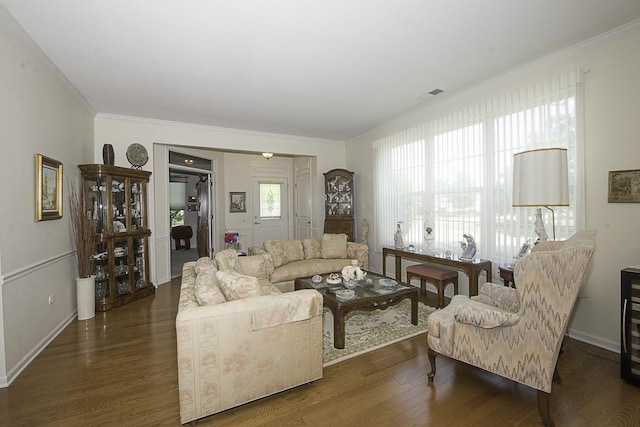 11642 Sunderlin Dr, Huntley, IL 60142 - living room with wood finished floors and crown molding