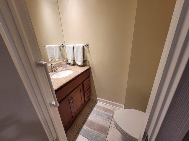 310 Partridge Ln, Wheeling, IL 60090 - half bathroom with vanity and tile patterned floors