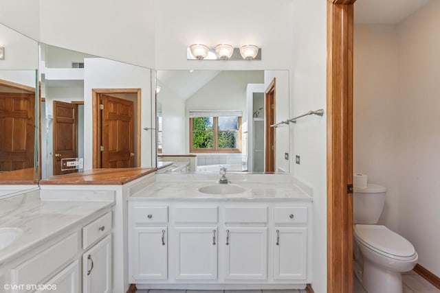 3175 Wild Meadow Ln, Aurora, IL 60504 - full bath featuring two vanities and lofted ceiling