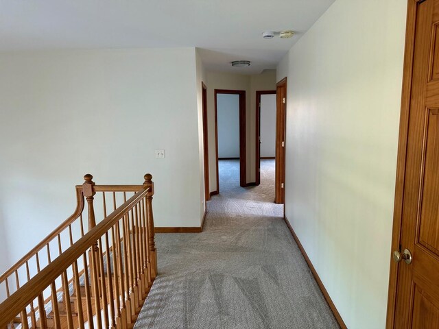 3175 Wild Meadow Ln, Aurora, IL 60504 - hallway with carpet and an upstairs landing