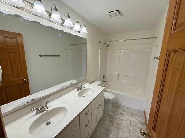 3175 Wild Meadow Ln, Aurora, IL 60504 - full bathroom with shower / bath combination and double vanity