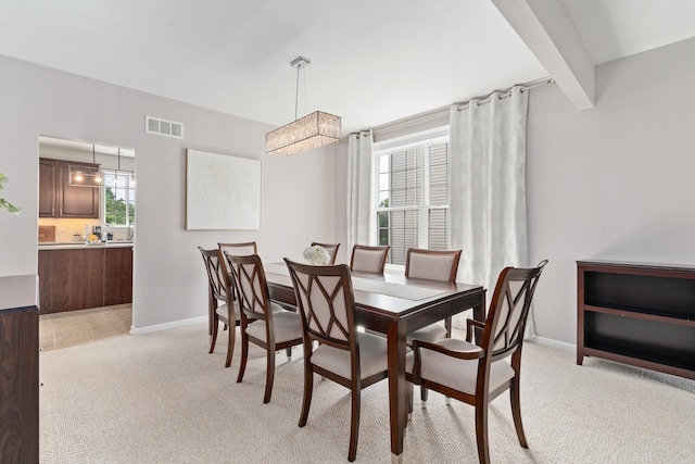 17857 Wilker Dr, Lockport, IL 60441 - dining area with light colored carpet and baseboards