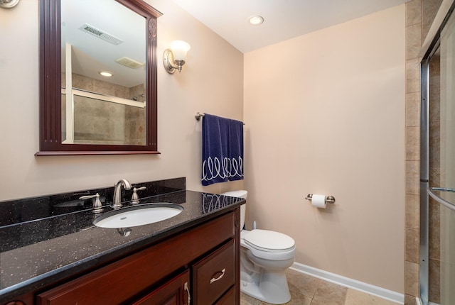 17857 Wilker Dr, Lockport, IL 60441 - full bath with a shower stall, vanity, and tile patterned floors
