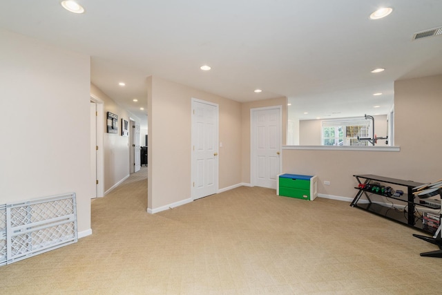 17857 Wilker Dr, Lockport, IL 60441 - interior space with carpet and recessed lighting