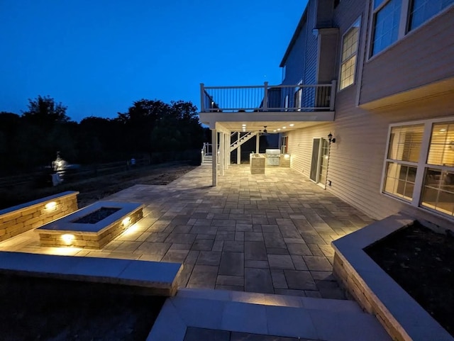 17857 Wilker Dr, Lockport, IL 60441 - patio / terrace featuring an outdoor fire pit and a patio