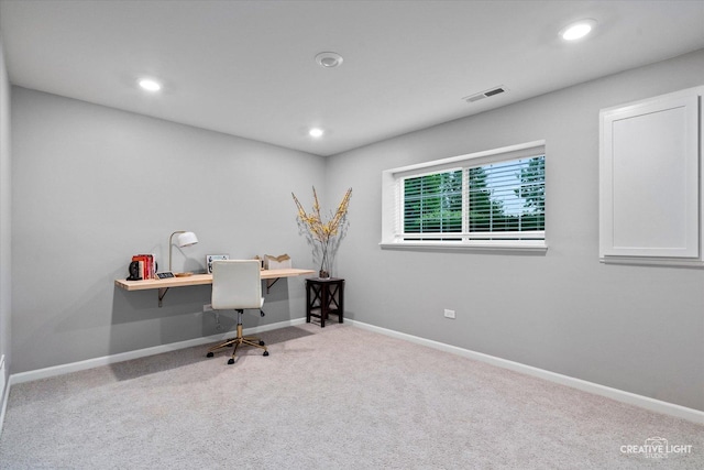 229 Lakeshore Dr, Oswego, IL 60543 - office with carpet floors and recessed lighting