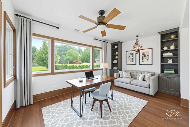 330 S Maple St, Itasca, IL 60143 - office with ceiling fan and wood finished floors