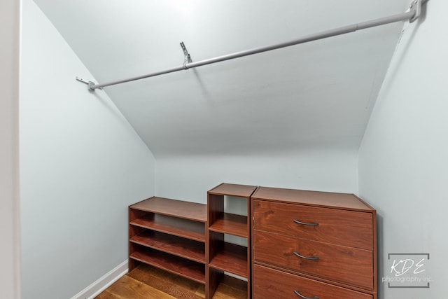 330 S Maple St, Itasca, IL 60143 - spacious closet featuring wood finished floors and lofted ceiling