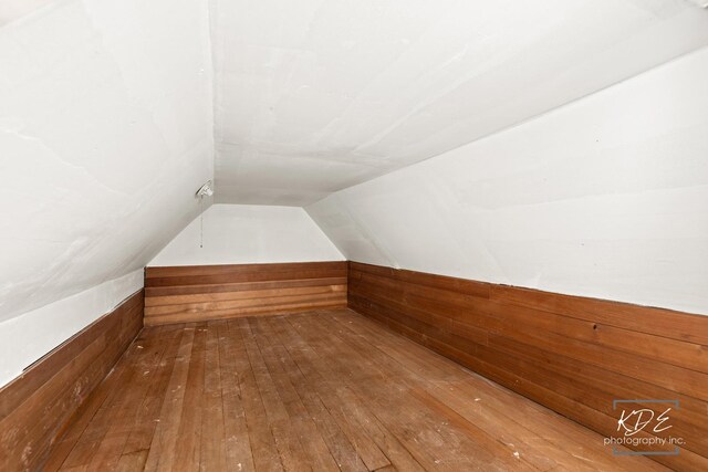 330 S Maple St, Itasca, IL 60143 - bonus room featuring vaulted ceiling and hardwood / wood-style floors