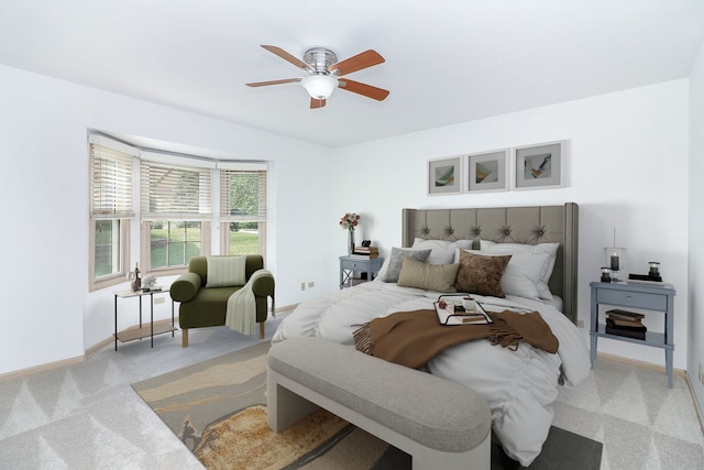 2007 Thornwood Cir, Saint Charles, IL 60174 - bedroom featuring light carpet and a ceiling fan
