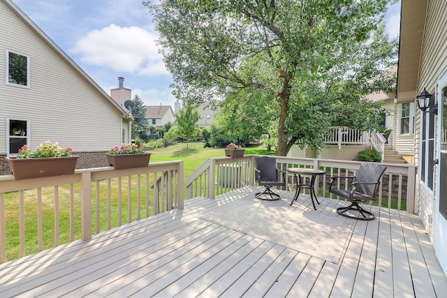 2007 Thornwood Cir, Saint Charles, IL 60174 - wooden terrace with a yard