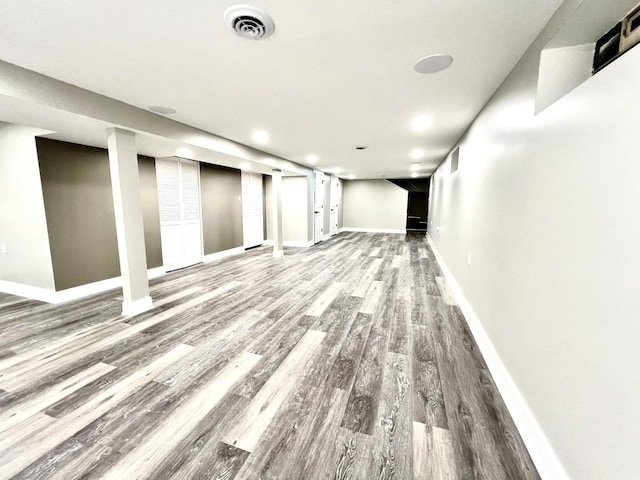 12837 S Aberdeen St, Calumet Park, IL 60827 - finished basement featuring wood finished floors and recessed lighting