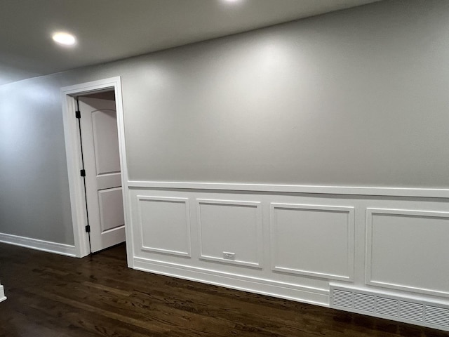 12837 S Aberdeen St, Calumet Park, IL 60827 - hall featuring dark wood-style flooring and recessed lighting