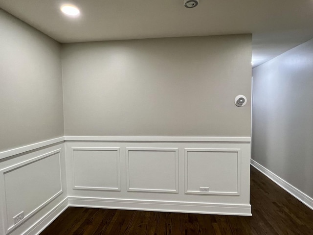 12837 S Aberdeen St, Calumet Park, IL 60827 - detailed view of wood finished floors, a wainscoted wall, a decorative wall, and recessed lighting