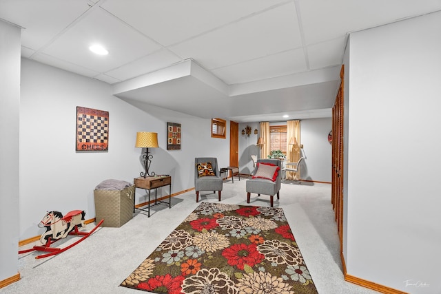 937 Wellington Cir, Aurora, IL 60506 - living area featuring carpet flooring and baseboards