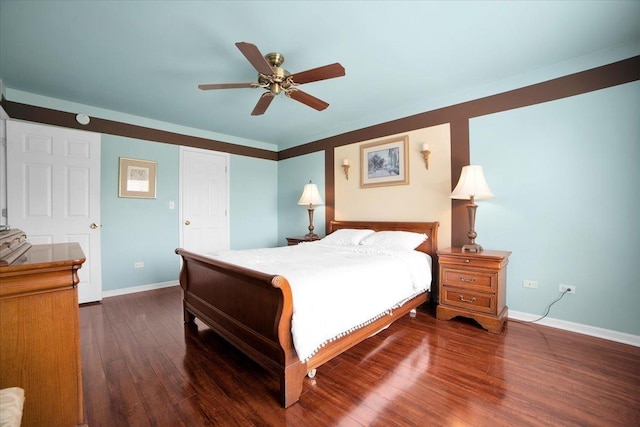2420 Columbia Ln, Montgomery, IL 60538 - bedroom featuring wood finished floors and a ceiling fan