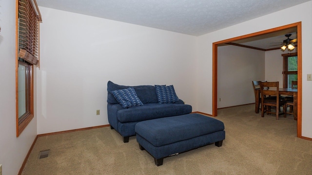 410 Wildberry Dr, Normal, IL 61761 - living area with carpet flooring and a ceiling fan
