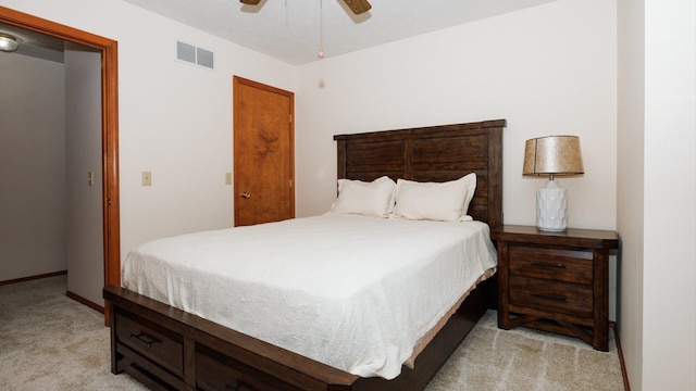 410 Wildberry Dr, Normal, IL 61761 - bedroom with light colored carpet and a ceiling fan