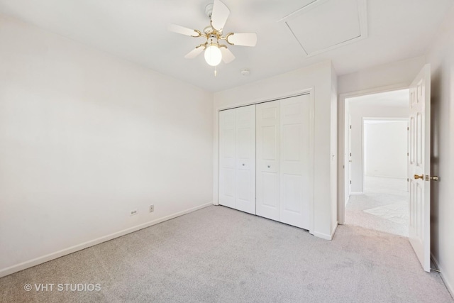 614 Hillview Ct, West Chicago, IL 60185 - unfurnished bedroom featuring carpet, a closet, and ceiling fan