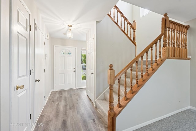 614 Hillview Ct, West Chicago, IL 60185 - foyer entrance with stairs and wood finished floors