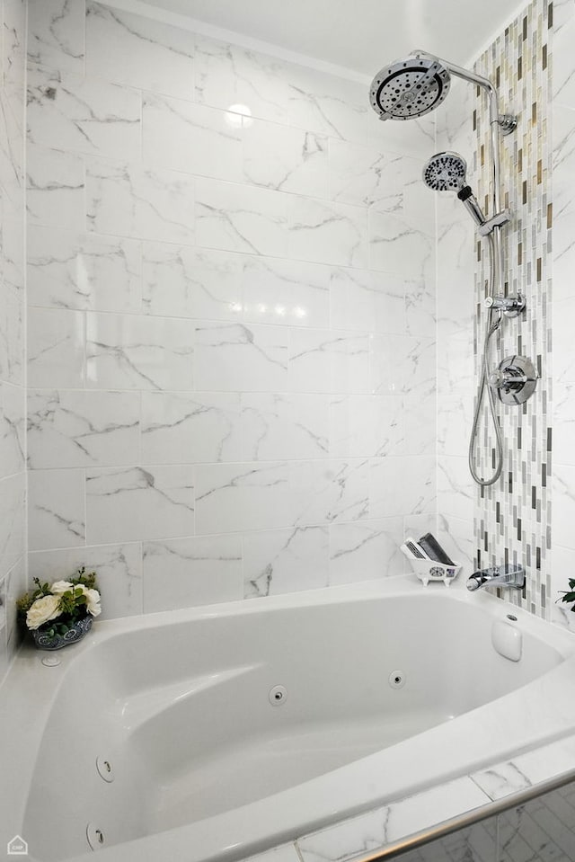 7515 W Roscoe St, Chicago, IL 60634 - bathroom with a combined bath / shower with jetted tub