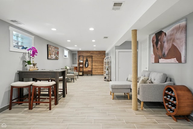 7515 W Roscoe St, Chicago, IL 60634 - living room featuring recessed lighting and light wood-style flooring