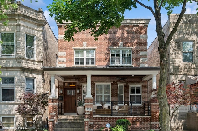 3715 N Wayne Ave, Chicago, IL 60613 - view of front of home featuring brick siding and covered porch