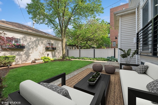 3715 N Wayne Ave, Chicago, IL 60613 - view of patio / terrace featuring an outdoor living space