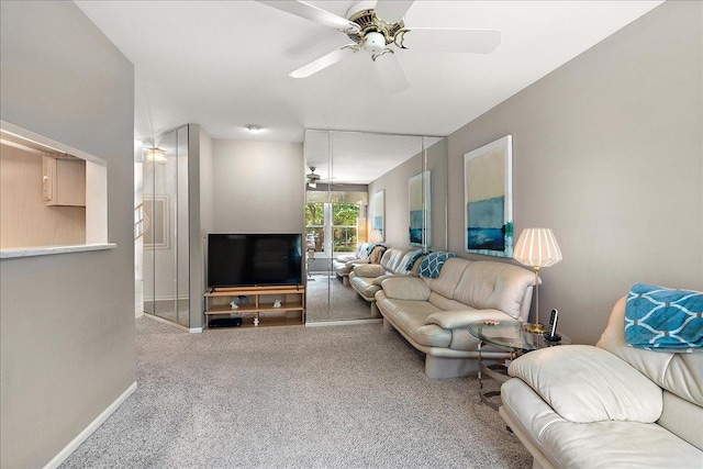 10401 Lismore Ct, Orland Park, IL 60462 - living area featuring carpet and a ceiling fan