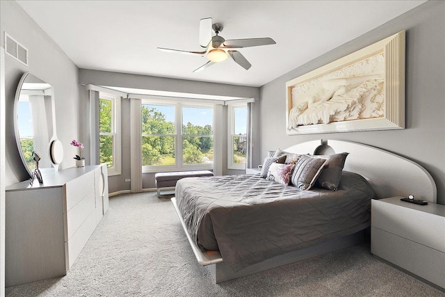 10401 Lismore Ct, Orland Park, IL 60462 - bedroom with light carpet and ceiling fan