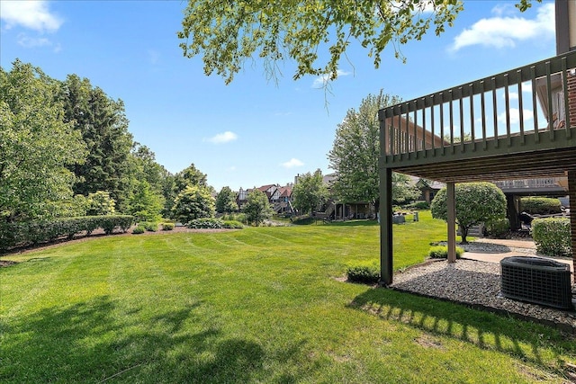 10401 Lismore Ct, Orland Park, IL 60462 - view of grassy yard with a wooden deck