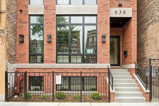 838 N Damen Ave Unit 1, Chicago, IL 60622 - property entrance with brick siding