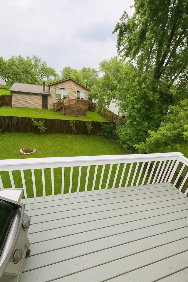 530 Cottonwood Cir, Bolingbrook, IL 60440 - wooden terrace with a fenced backyard
